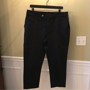 Lauren Ralph Lauren Black Pants w/Gold Tone Snap, Size 14.